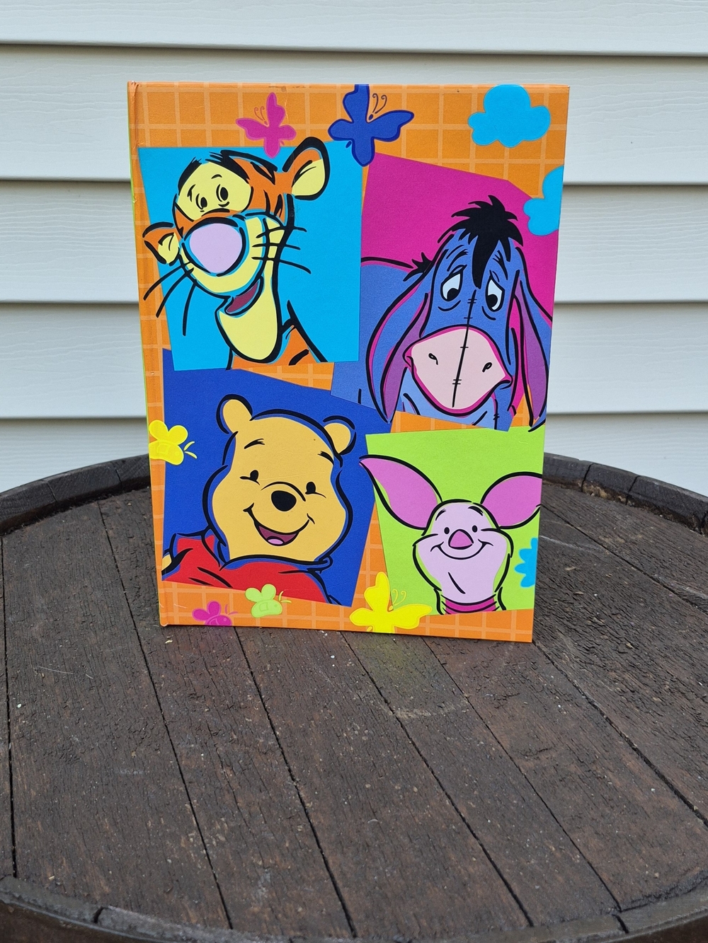 Hallmark Pooh Orange and Blue Decorative Print